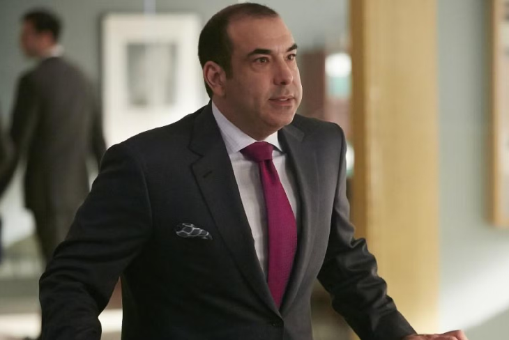 Louis Litt, the ambitious lawyer from Suits, portrayed by Rick Hoffman.