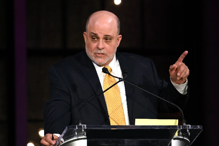 Mark Levin speaking at his Fox News show Life, Liberty & Levin